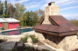 Backyard Pool – With Stone Pool House #1