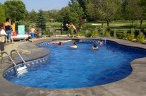 Backyard Pool – Everyone Having Fun