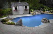Backyard Pool – With Pool House